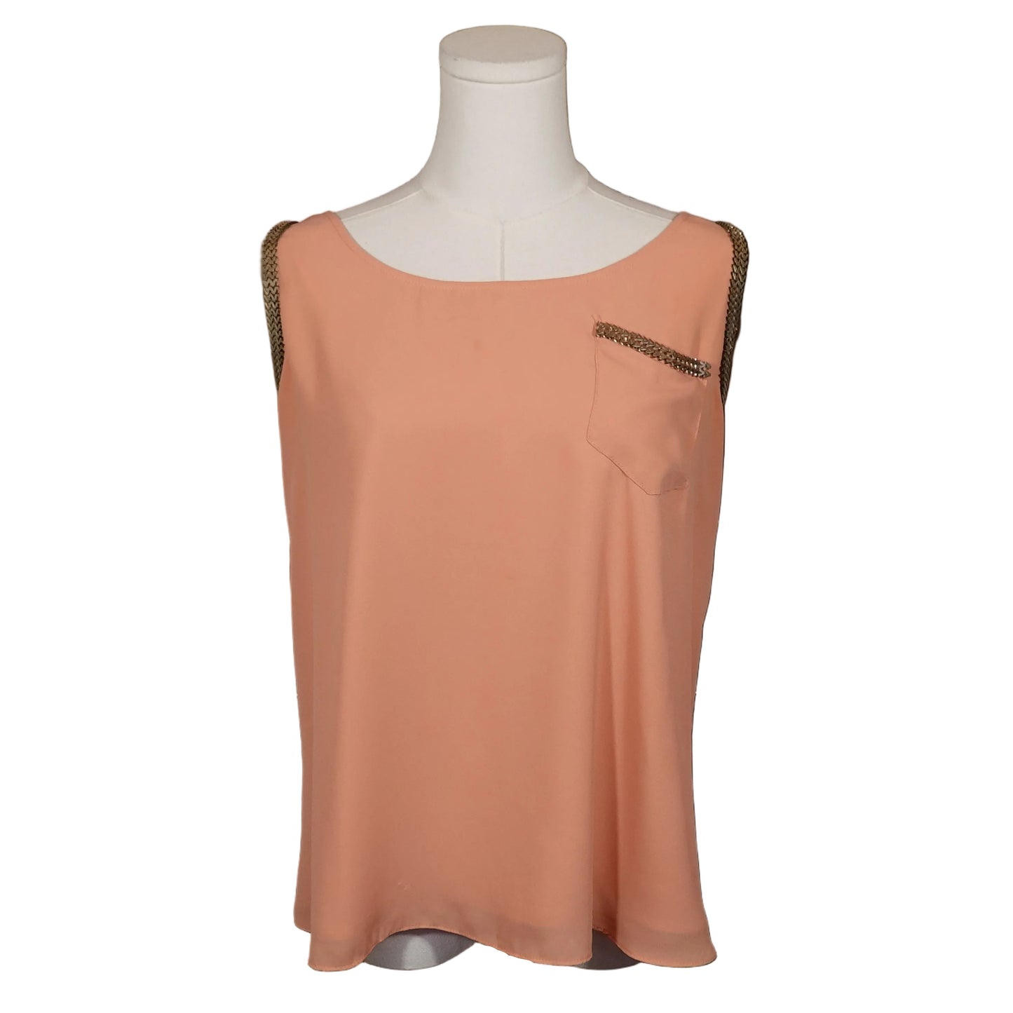 Peach Chainlink Tank-S