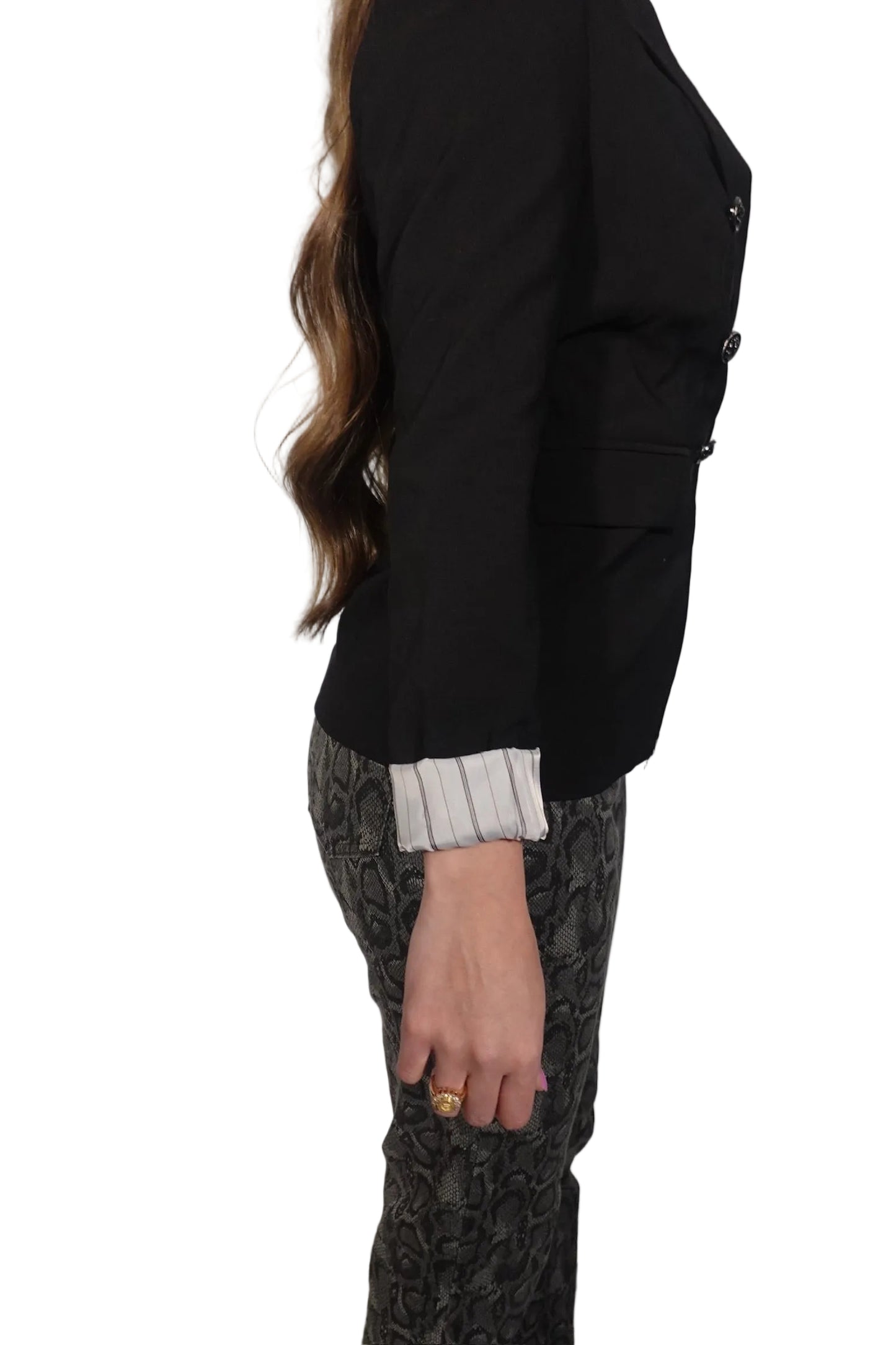 Nicole Miller Black Tailored Blazer-S