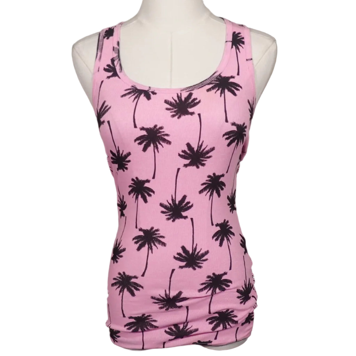Pink Palm Tree Racerback Tank-M