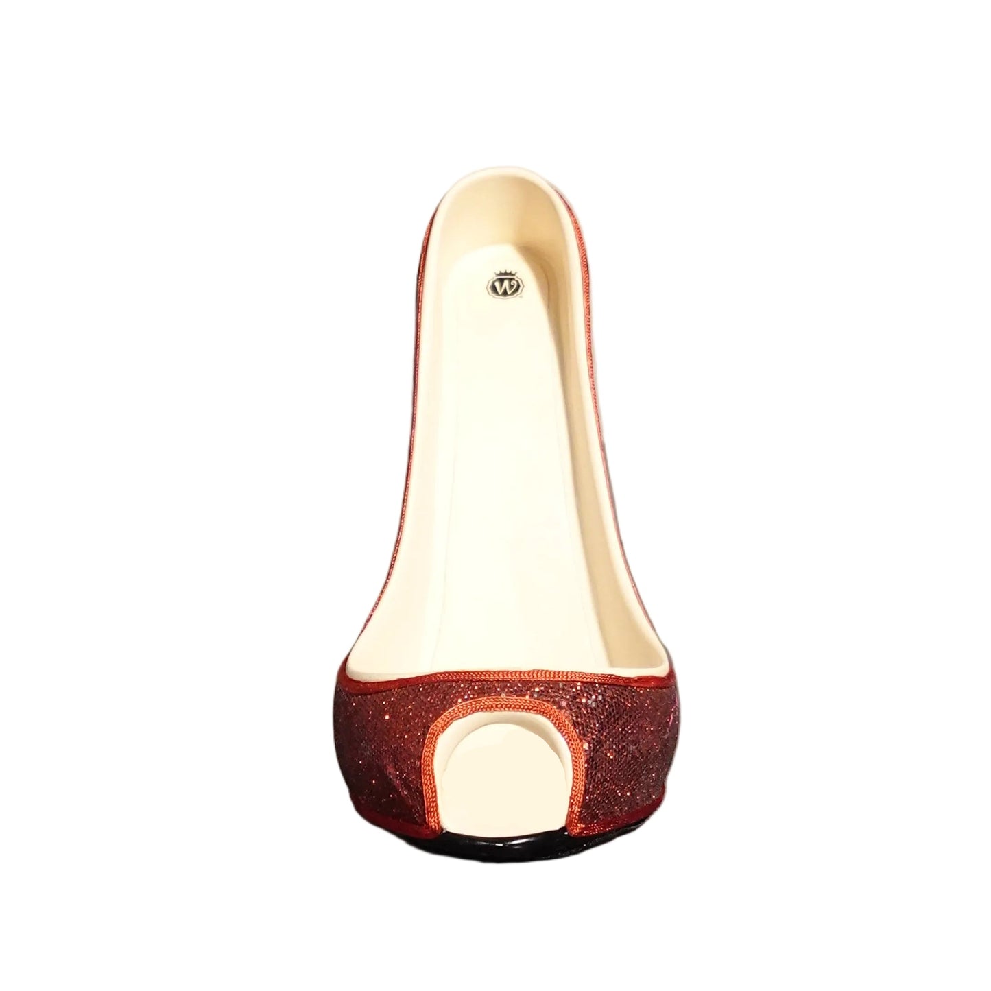 Red Glitter High Heel Decorative Shoe Accent