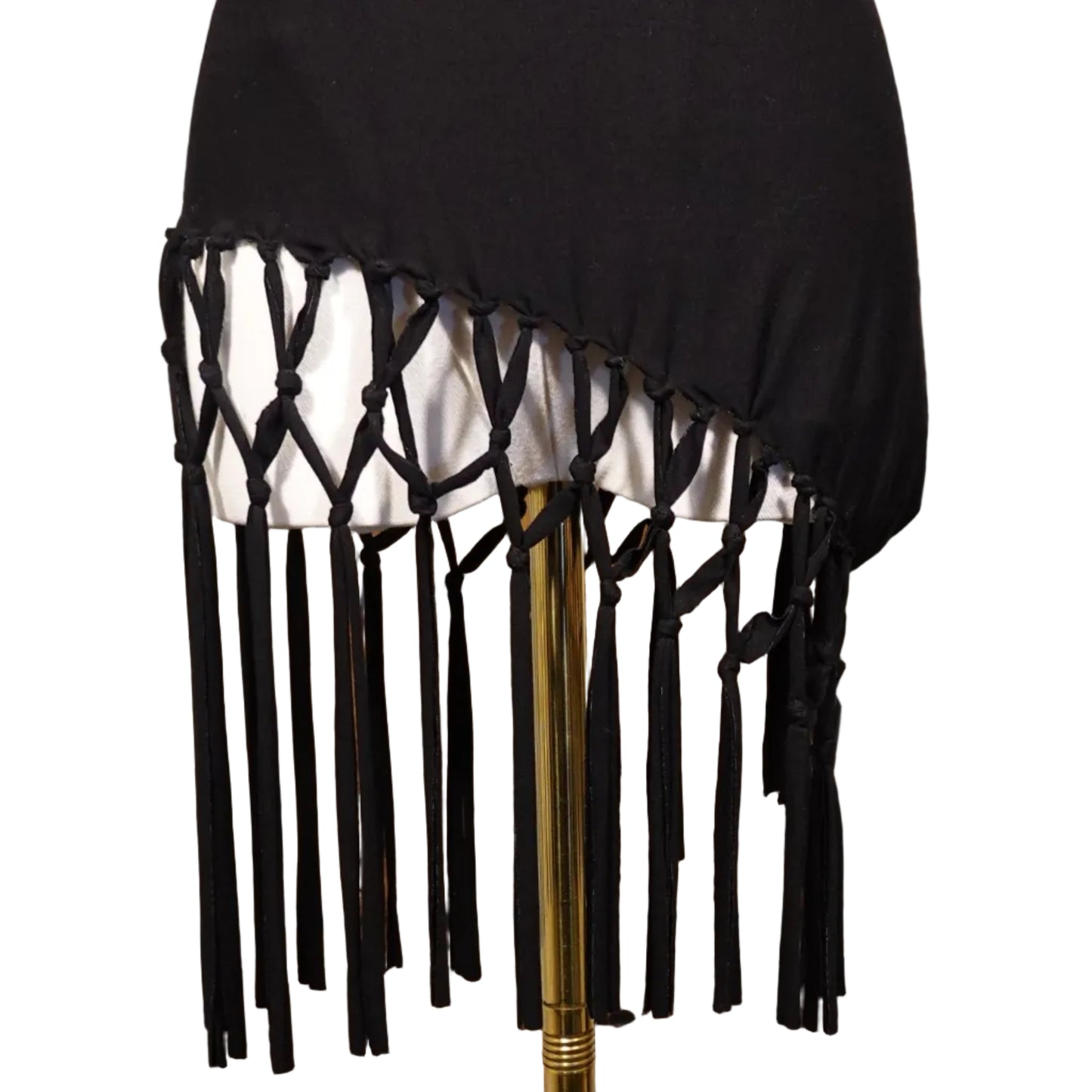 Fringe Cutout Mini Dress-S