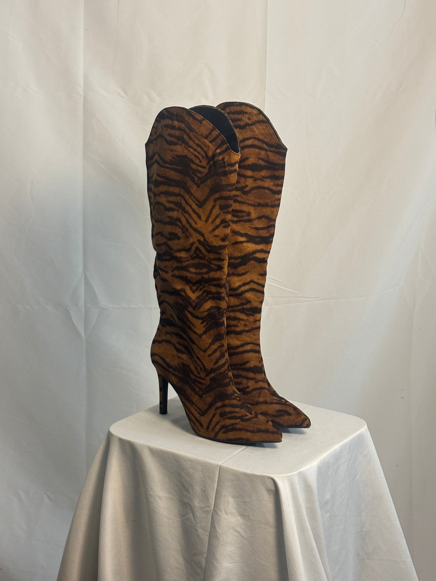 Brown Zebra Print Boot
