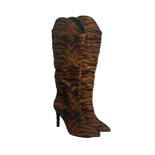 Brown Zebra Print Boot