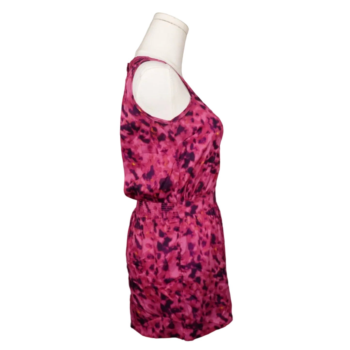 Pink Splash Open-Back Romper-M