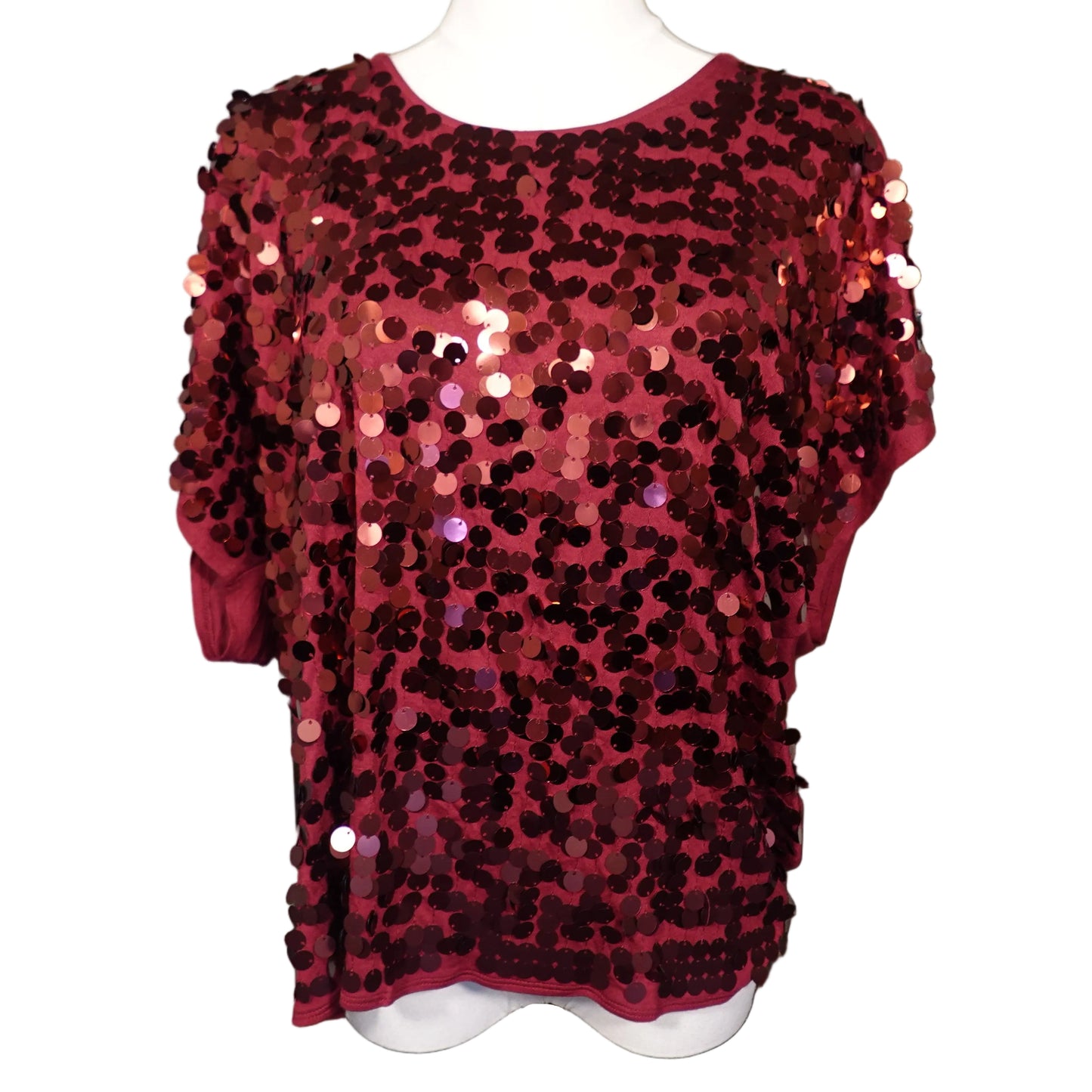 Ruby Sequin Statement Top (L)