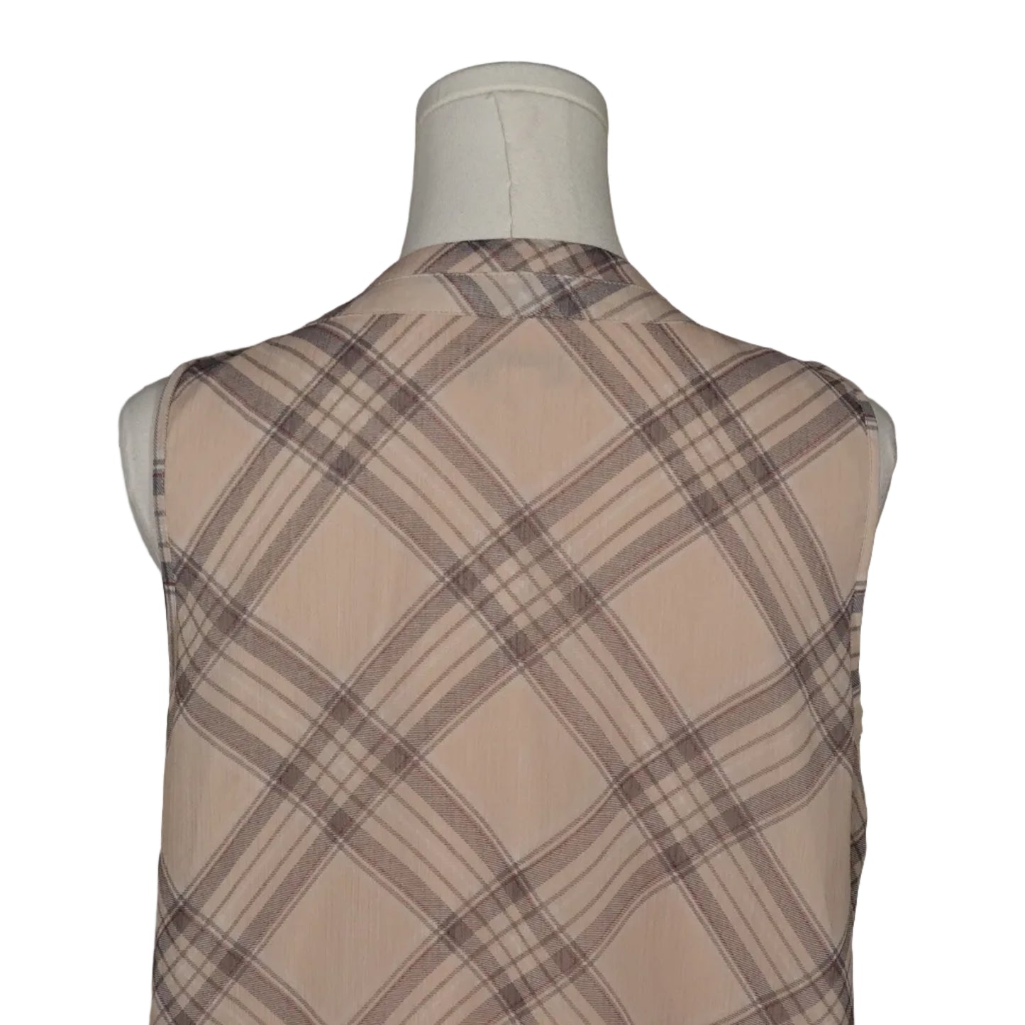 Christopher & Barks Blush Plaid Muse Tank-S