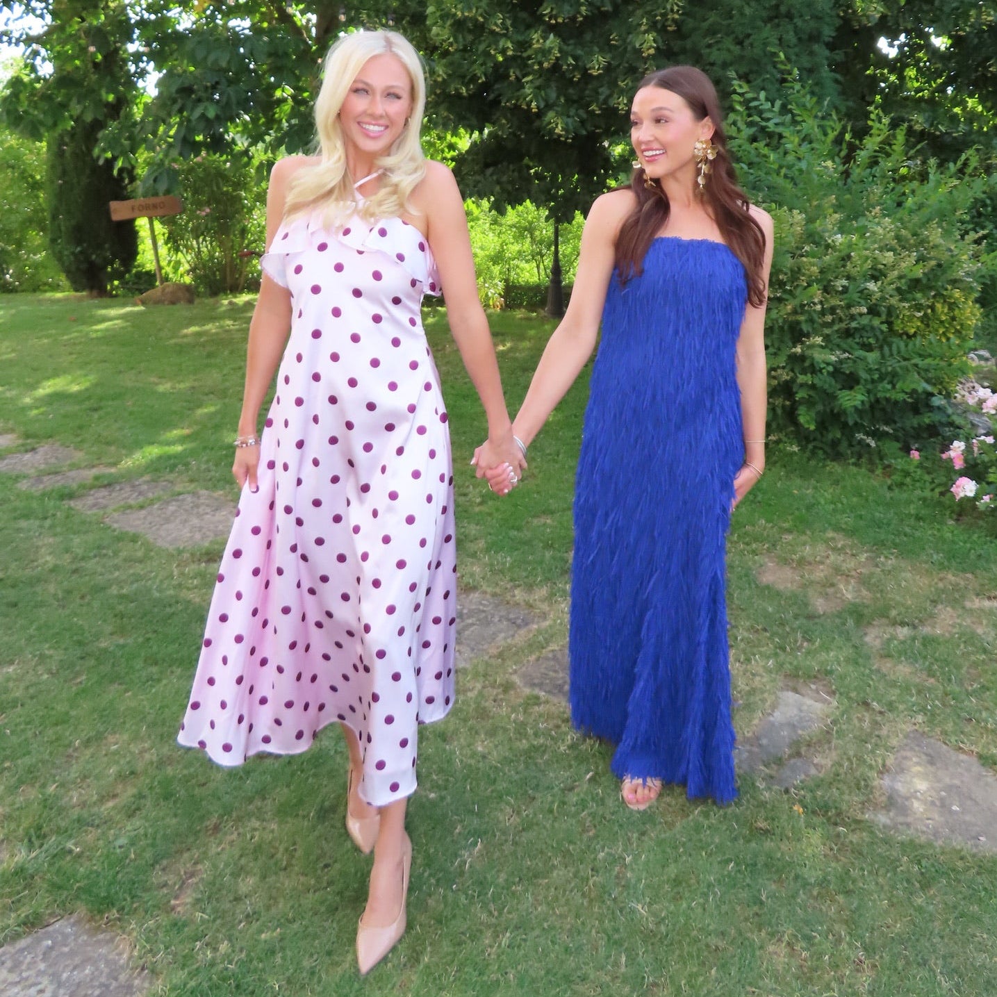 Tuscan Polka Dot Midi Dress