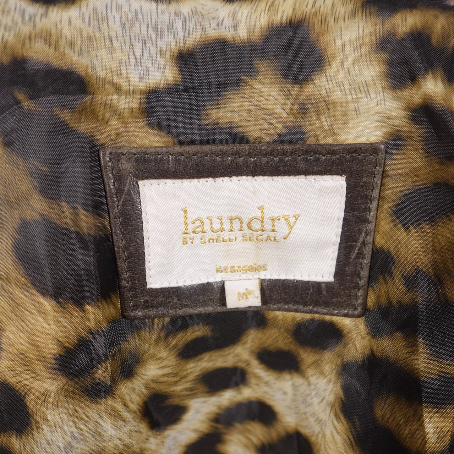 Laundry by Shelli Segal Leopard-Lined Moto Jacket-M
