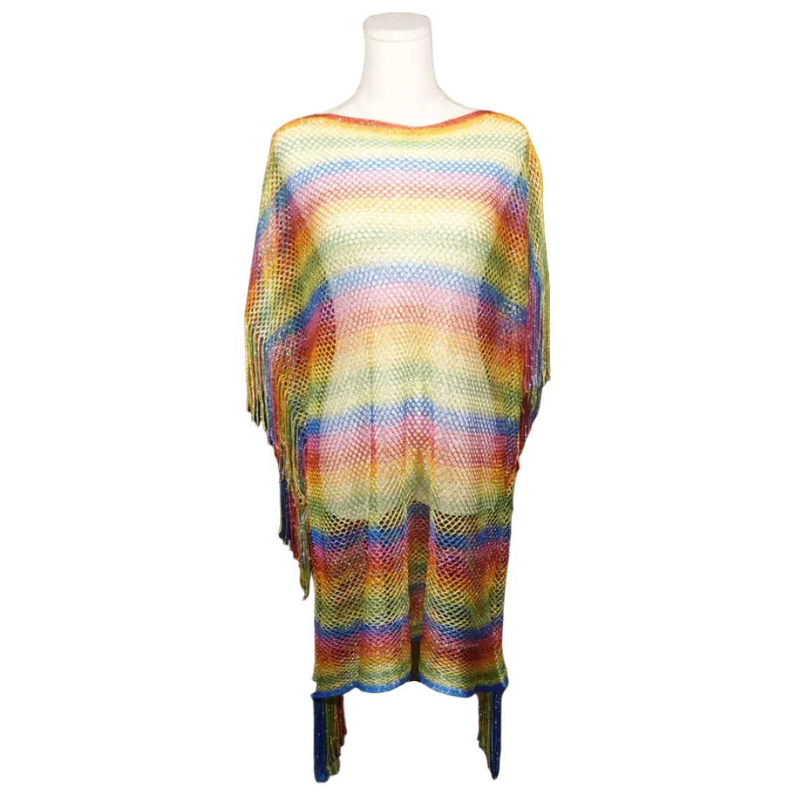 Rainbow Drift Fishnet Cover-Up