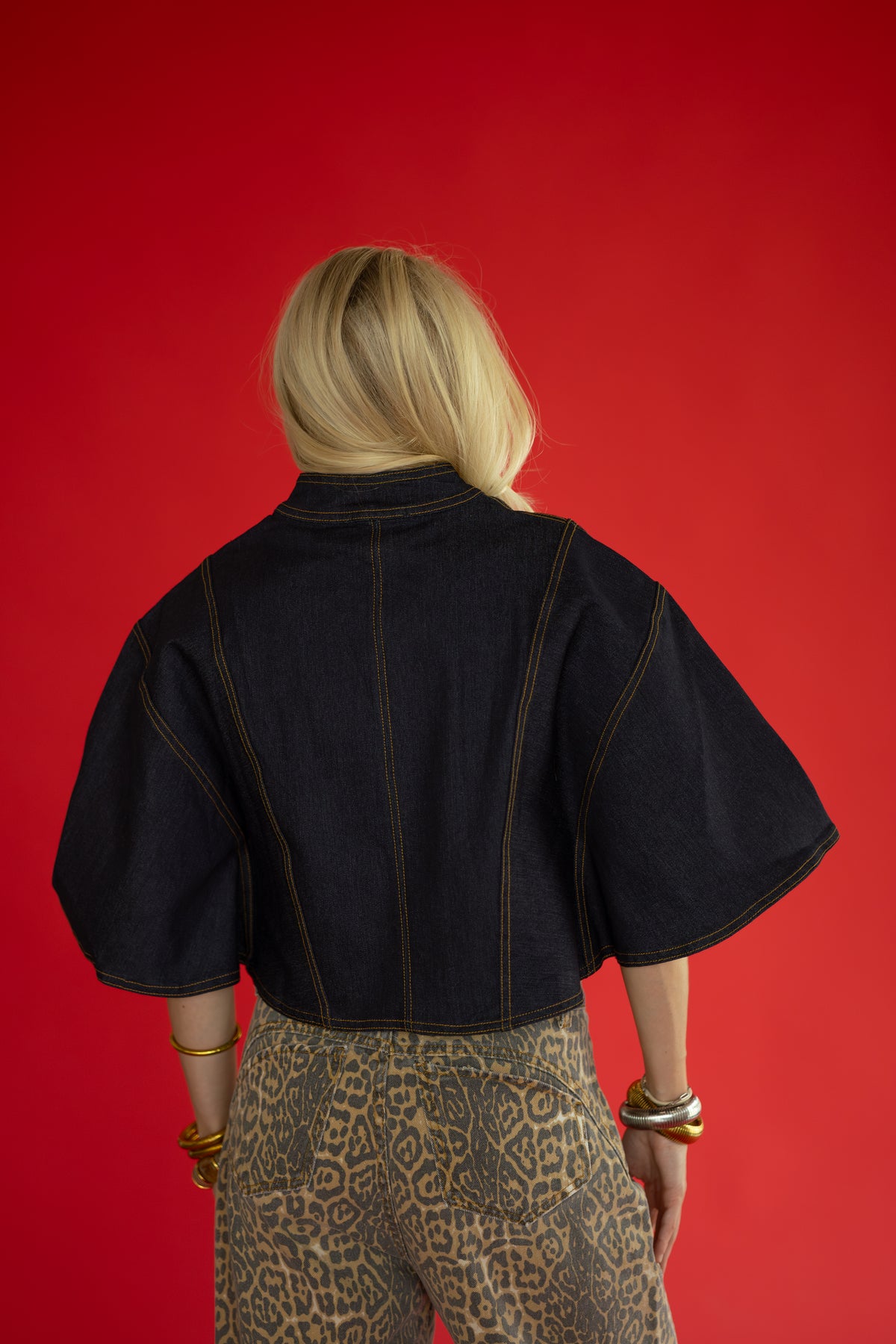 After Hours Denim Cape Top