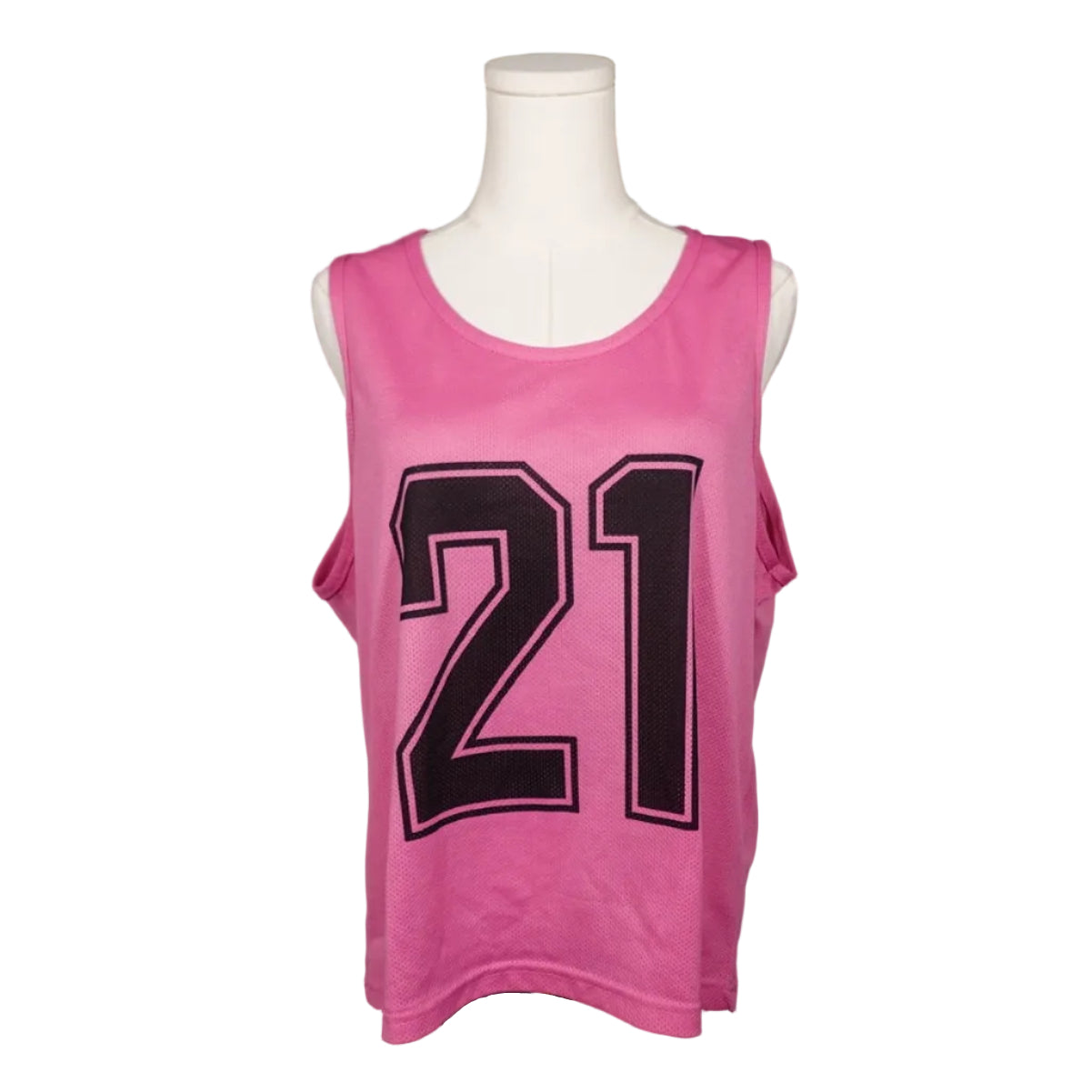 Hot Pink “21” Athletic Mesh Tank
