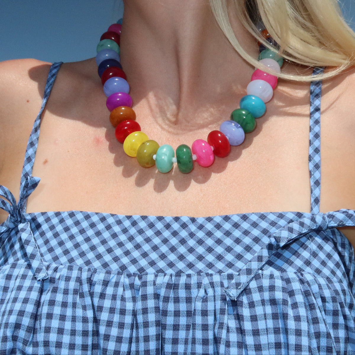 Bailey Chunky Beaded Necklace- Multi