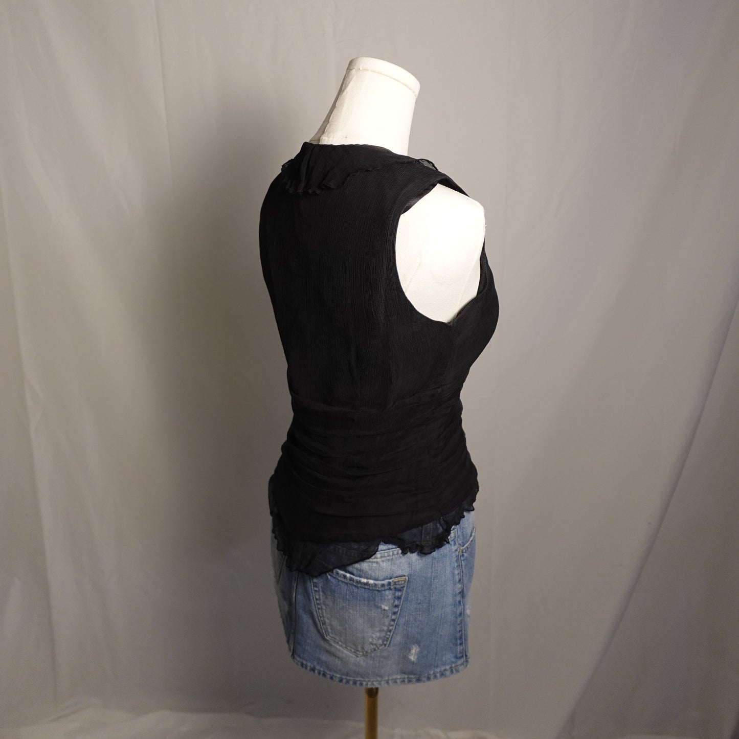 Black Ruffled Cami