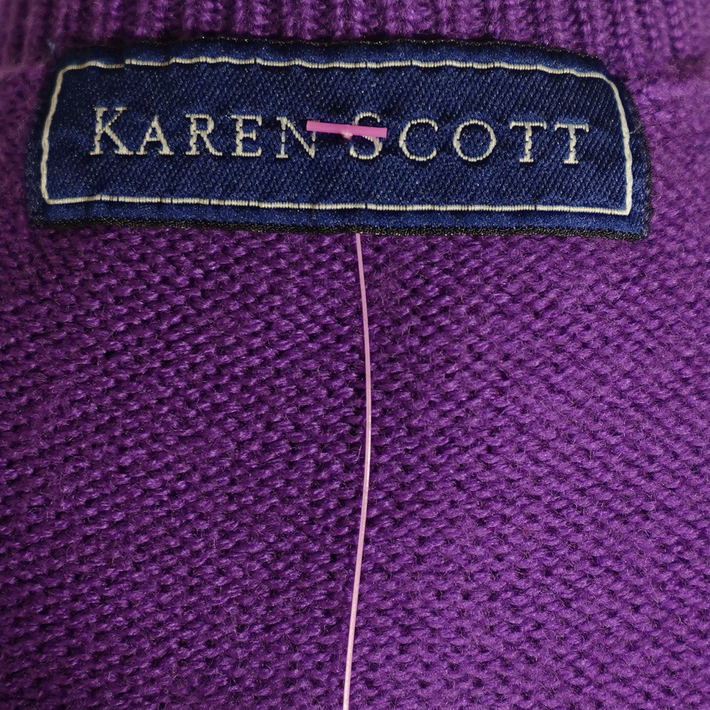 Karen Scott Plum Romance Knit Vest (M)
