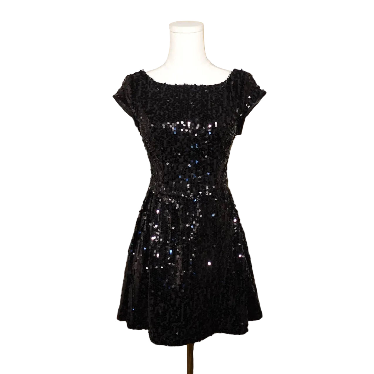 B. Darlin Black Sequin Fit & Flare Dress (3/4)