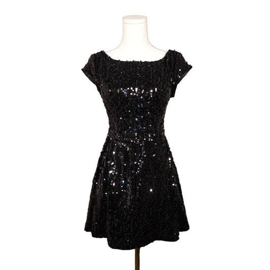B. Darlin Black Sequin Fit & Flare Dress (3/4)