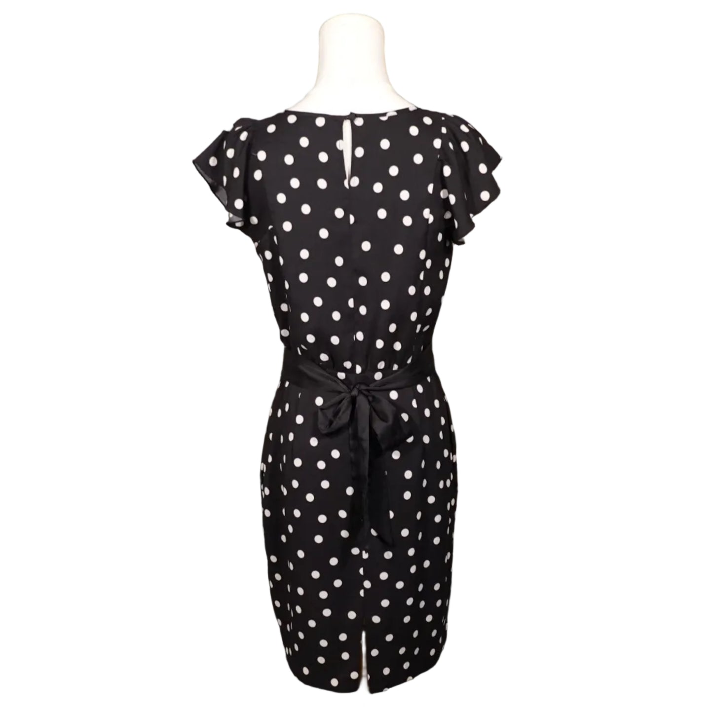 Express Black and White Polka Dot Dress-2