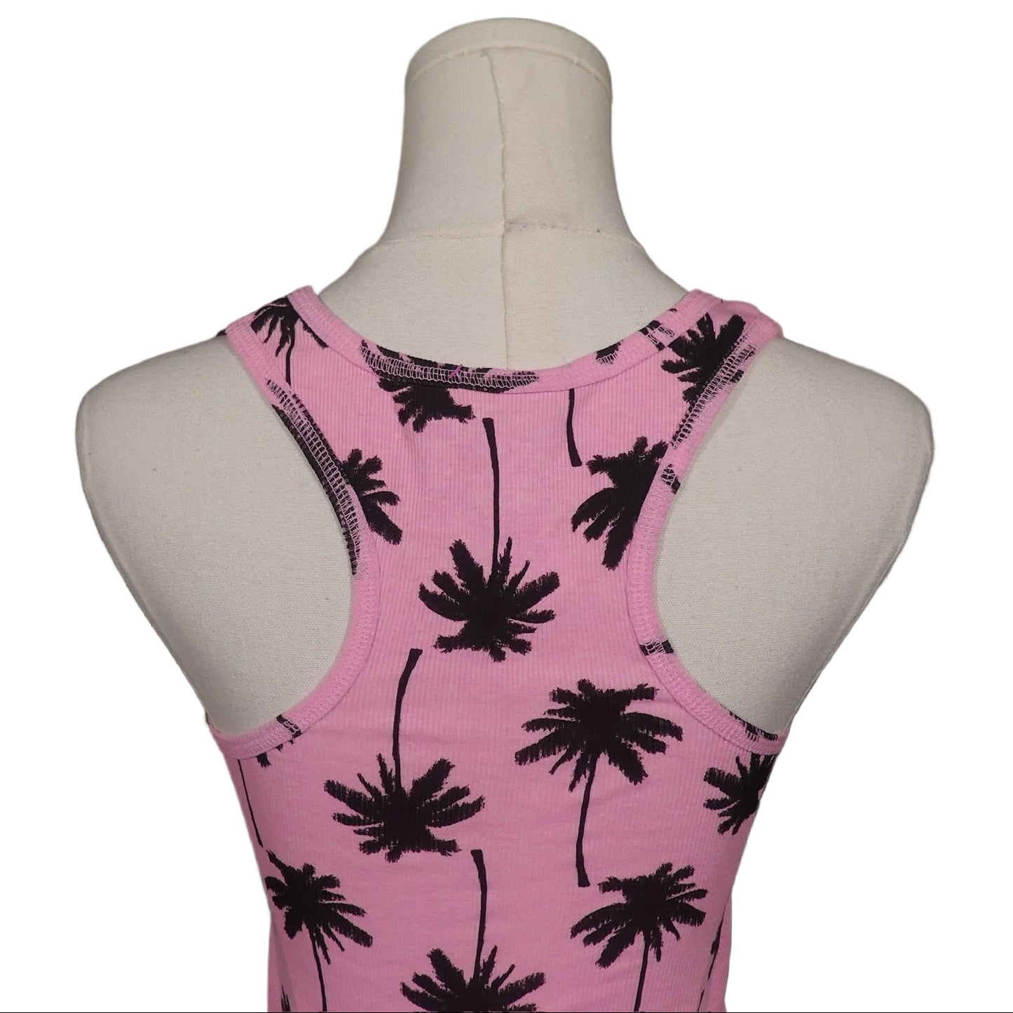 Pink Palm Tree Racerback Tank-M
