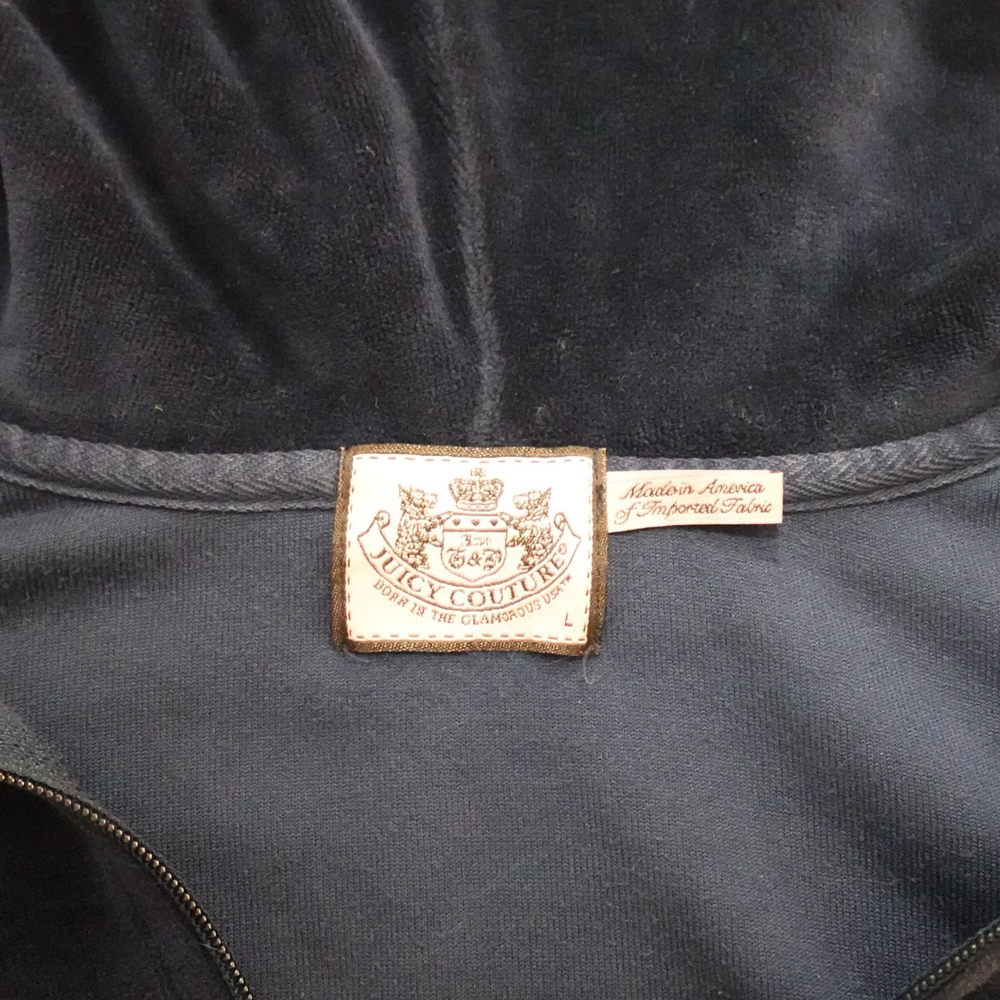 Vintage Juicy Couture Velour Zip Hoodie-L