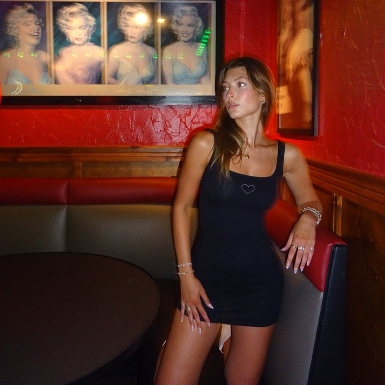 Black Mini Heart Dress