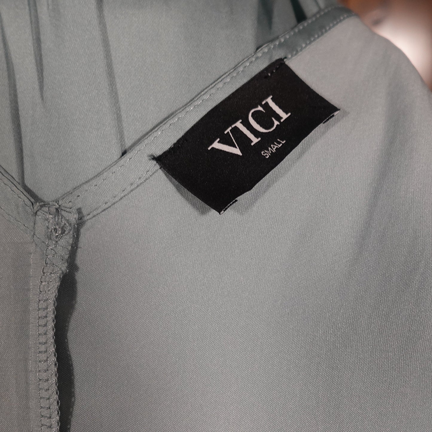VICI Sage Satin Halter Top-S