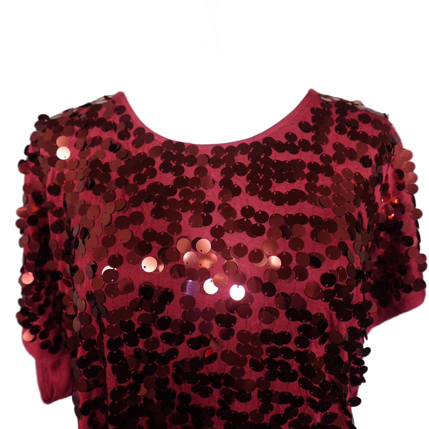 Ruby Sequin Statement Top (L)