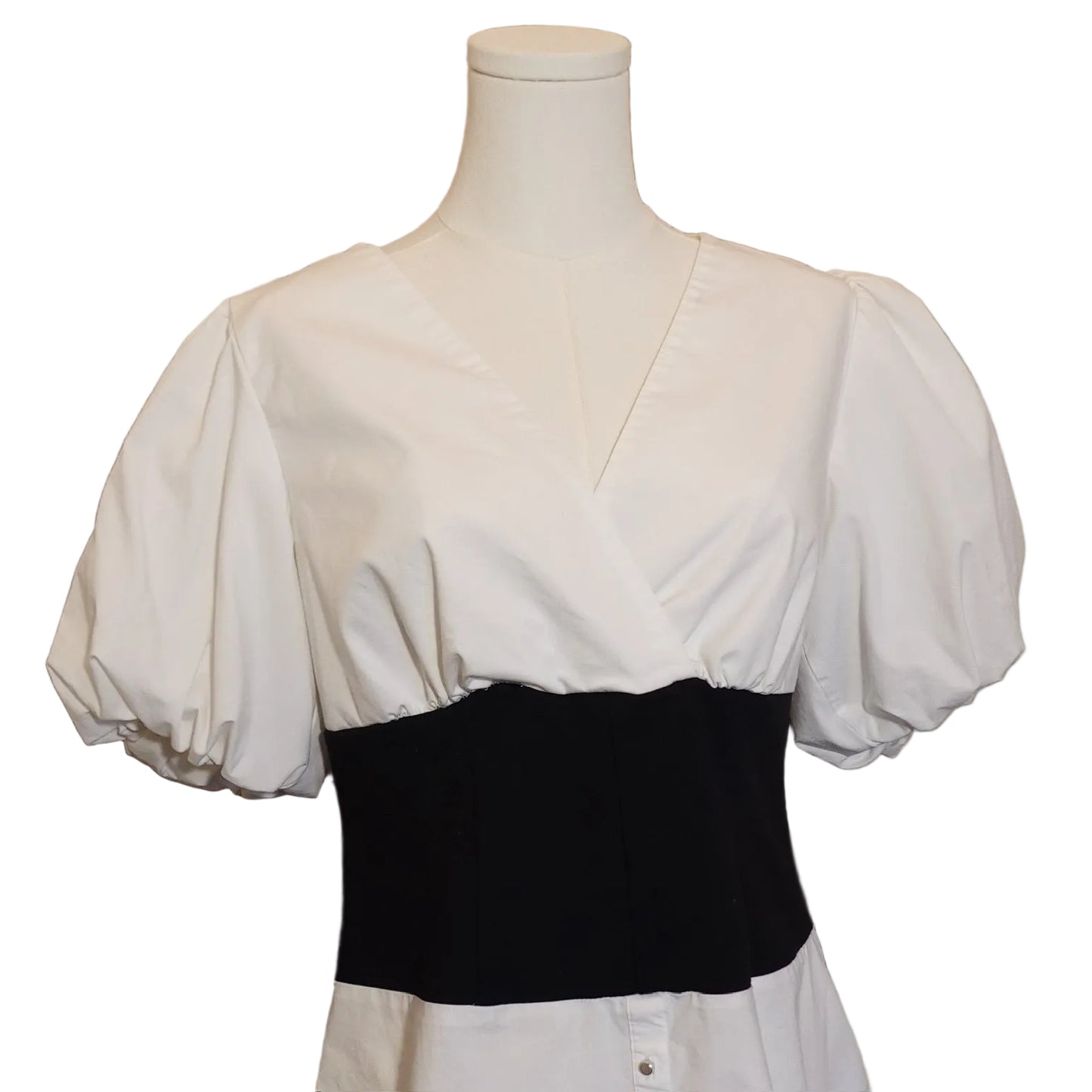 7th Avenue Design Studio Colorblock Puff Sleeve Top (S)