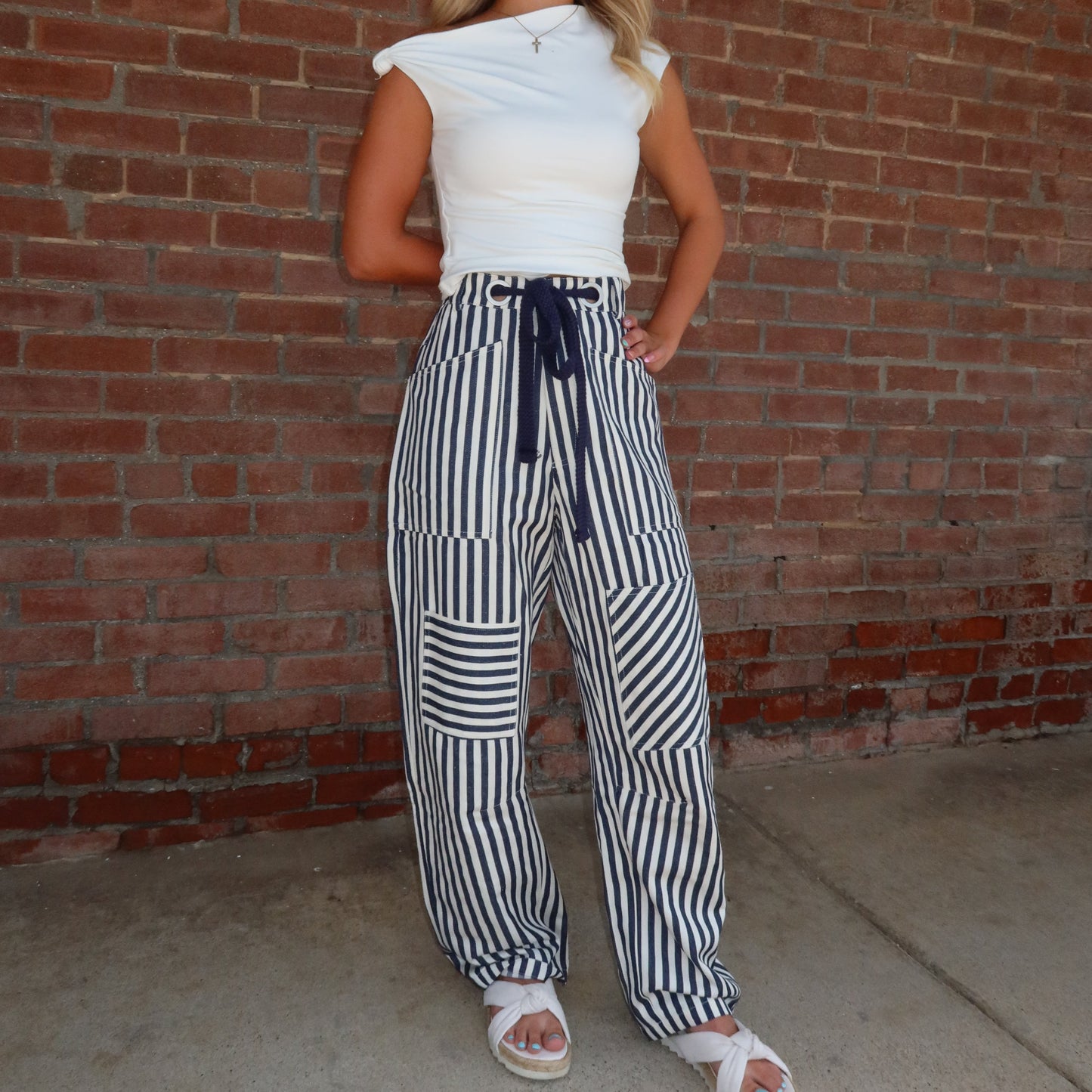 Railroad Striped Utility Pants