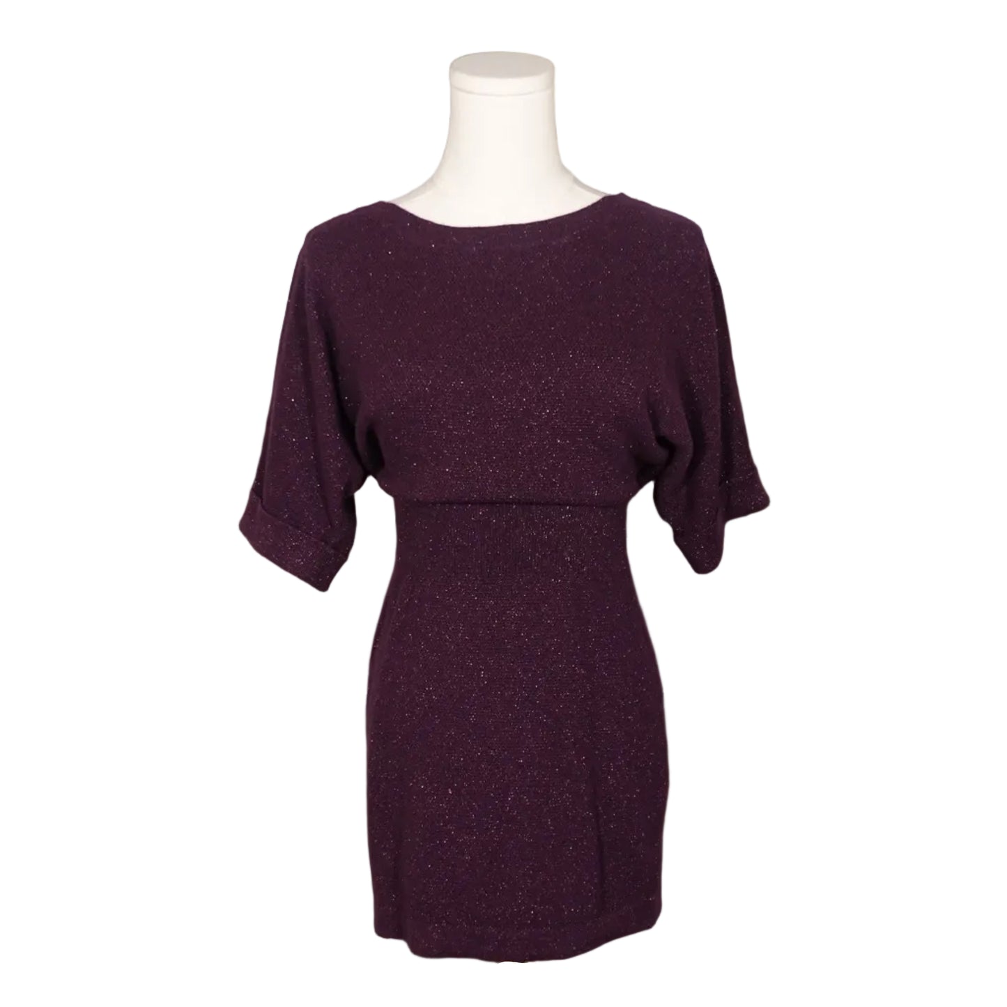 The Midnight Sparkle Mini Sweater Dress-XS