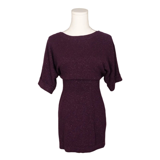 The Midnight Sparkle Mini Sweater Dress-XS