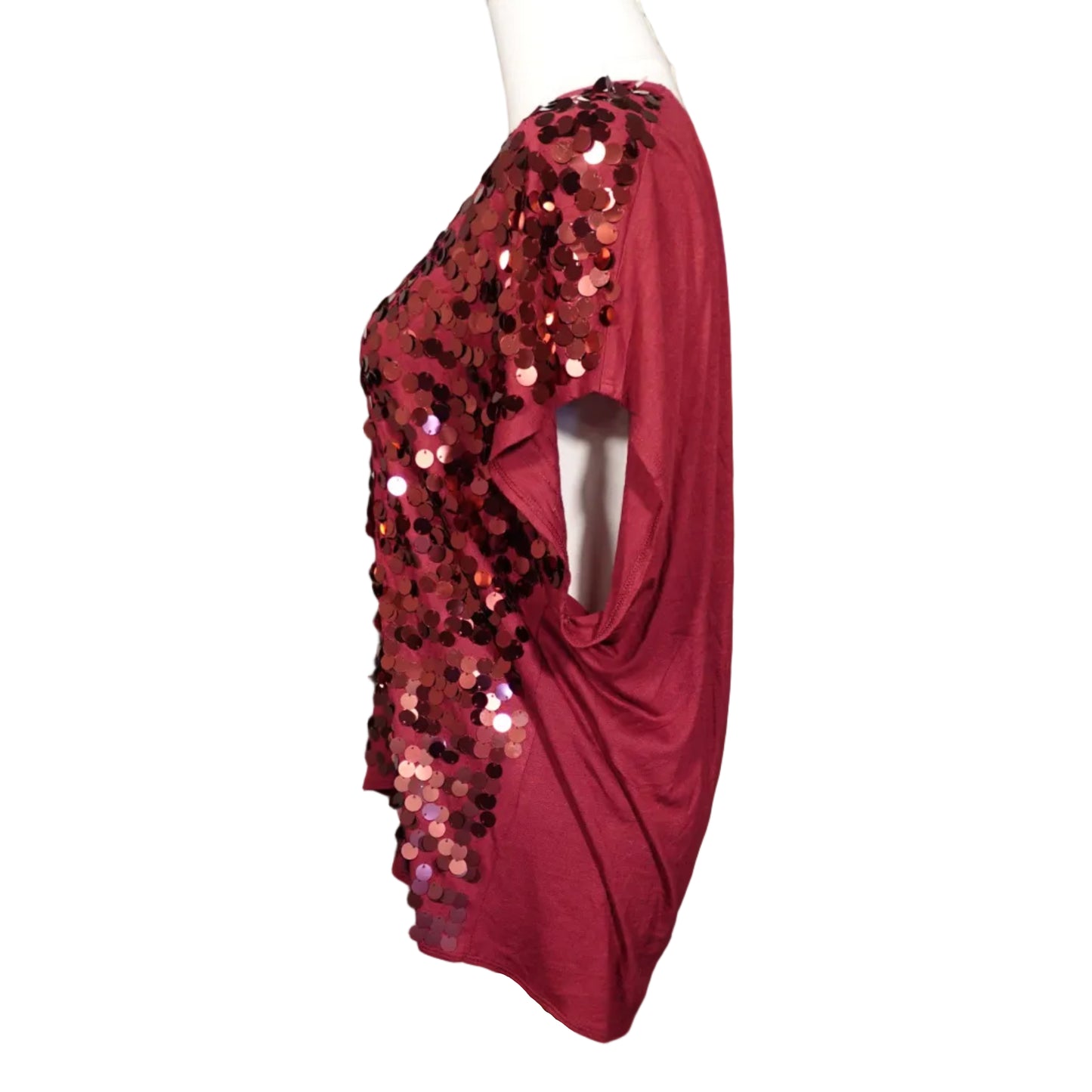 Ruby Sequin Statement Top (L)