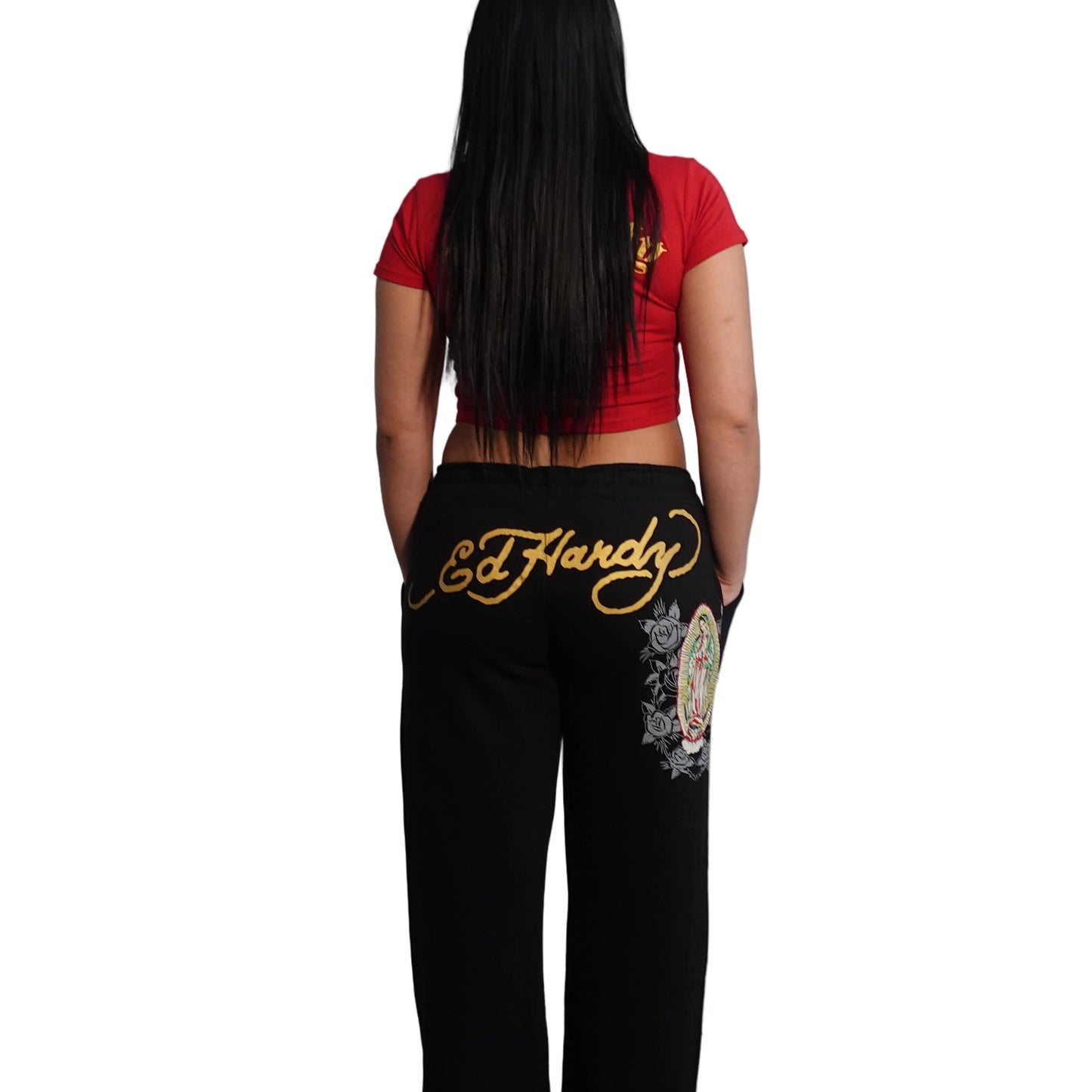 Ed Hardy Black Sweatpants - Sacred Icon Edition