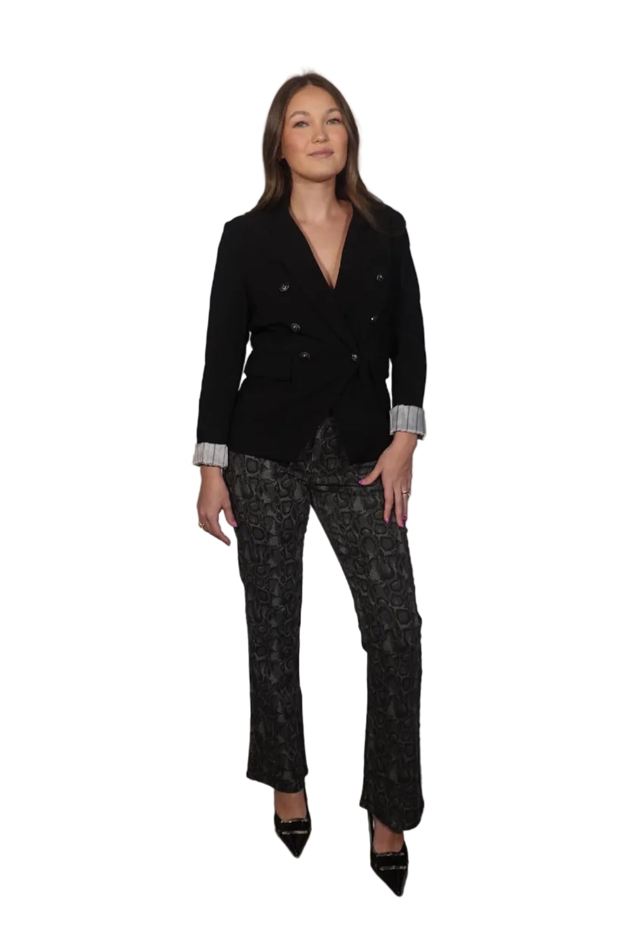 Nicole Miller Black Tailored Blazer-S