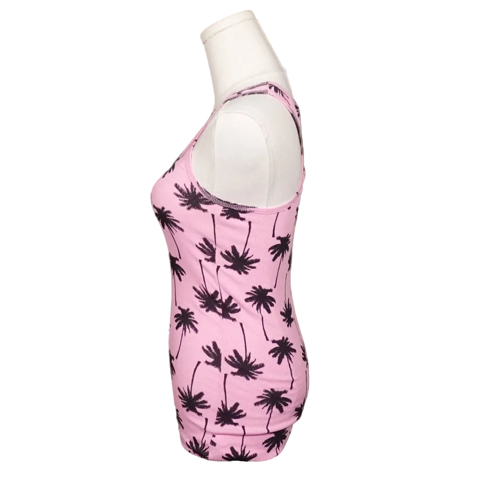 Pink Palm Tree Racerback Tank-M