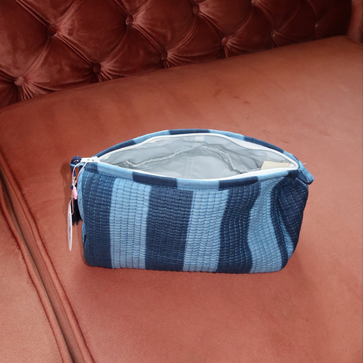 Bohdi Striped Cosmetic Bag