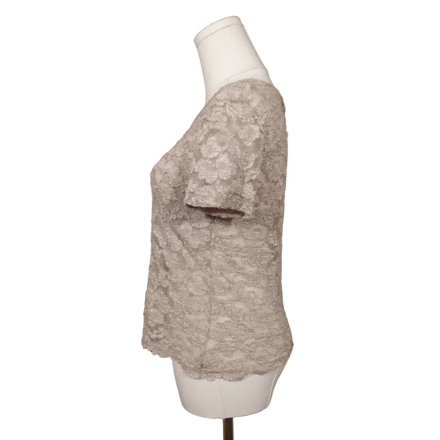 Kay Celine Taupe Lace Top (2)