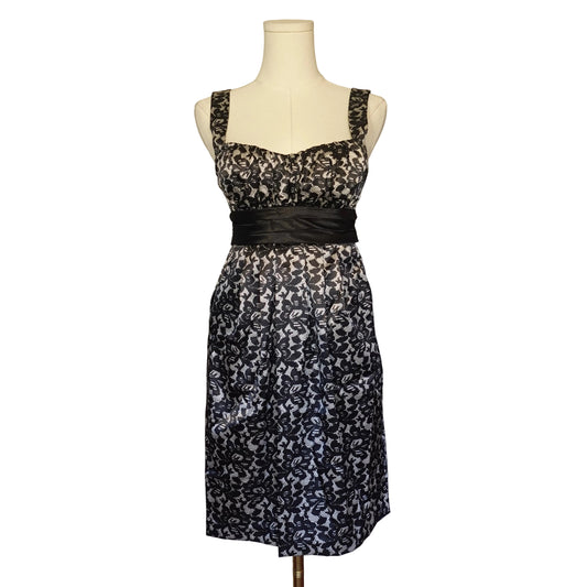 City Triangles Black & Ivory Lace Cocktail Dress (XS)