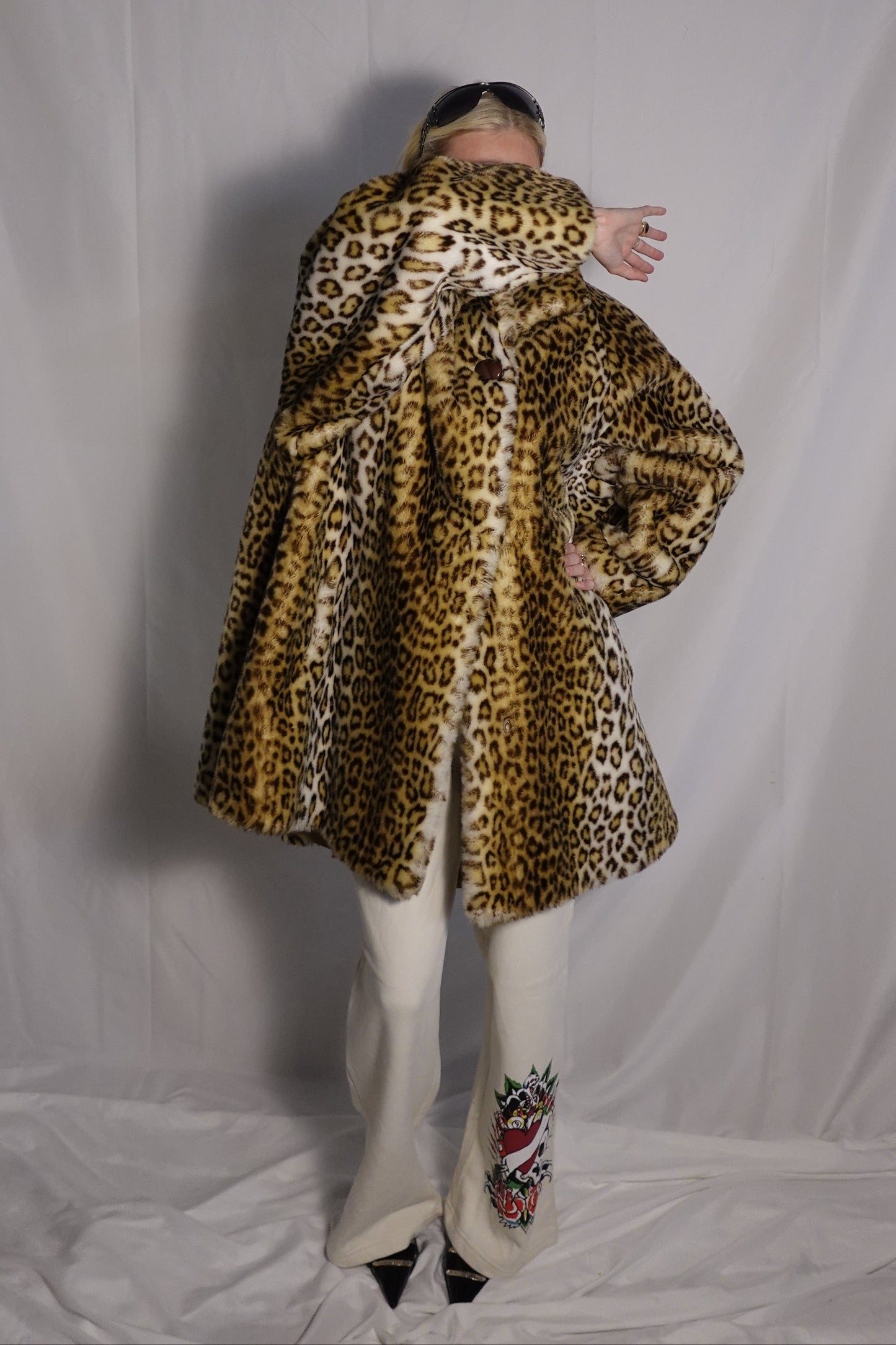 Hilmoor New York x Tissavel France Leopard Faux Fur Coat