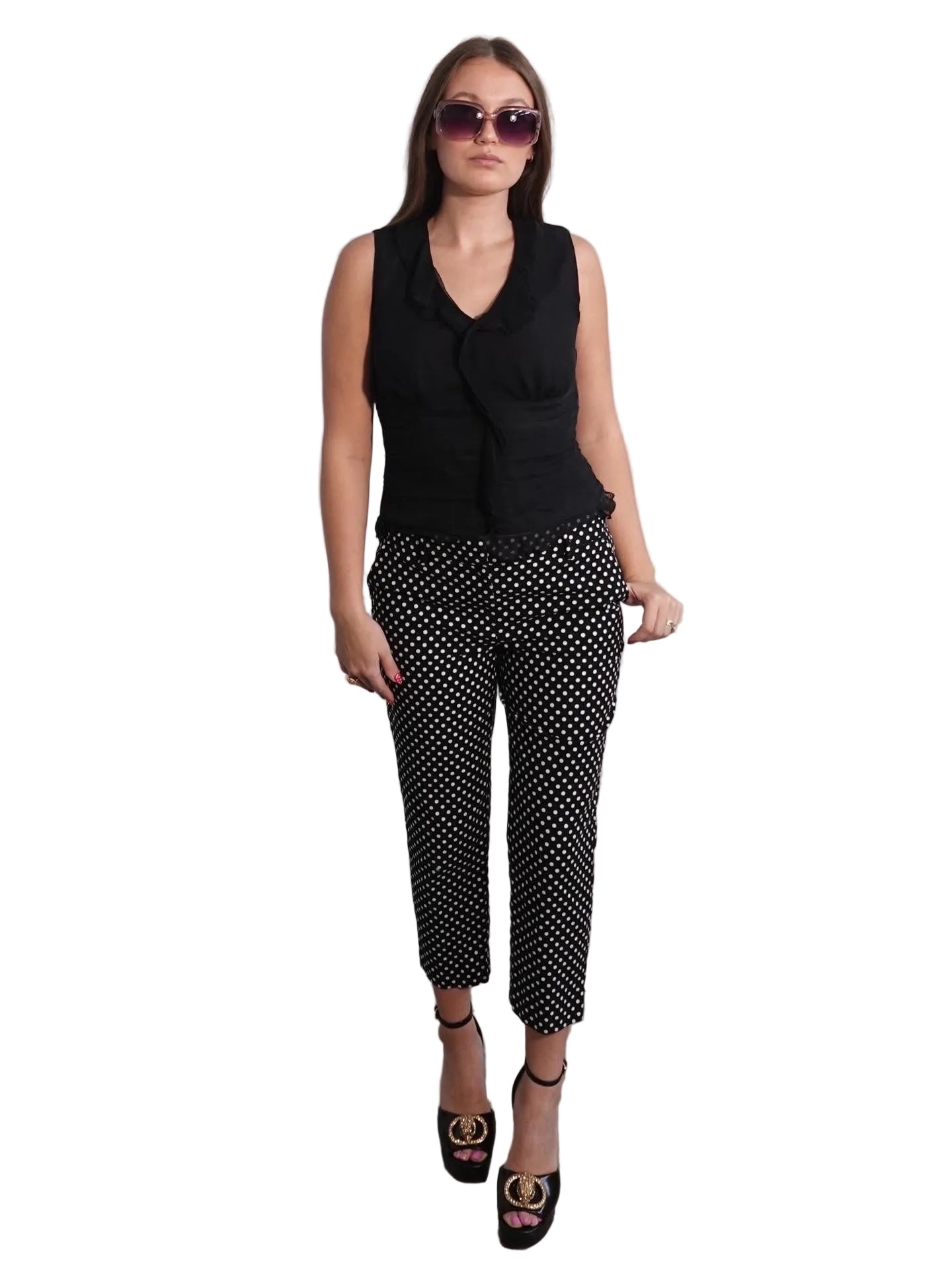 Polka Dot Capri Pants