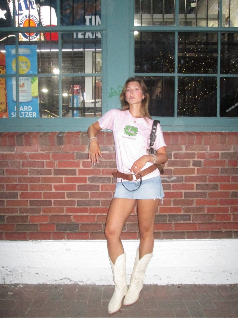 Bedazzled Pink John Deere Tee