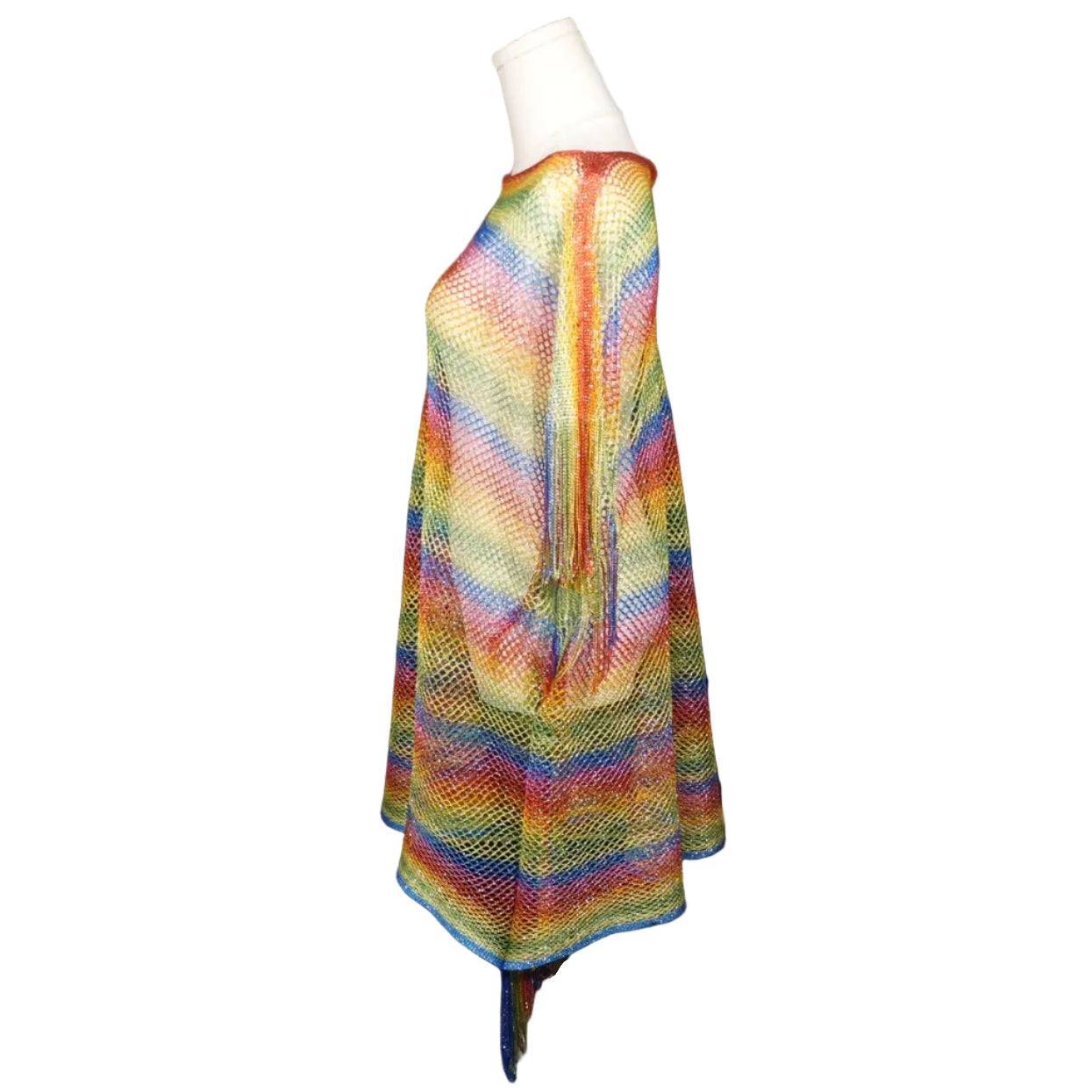 Rainbow Drift Fishnet Cover-Up