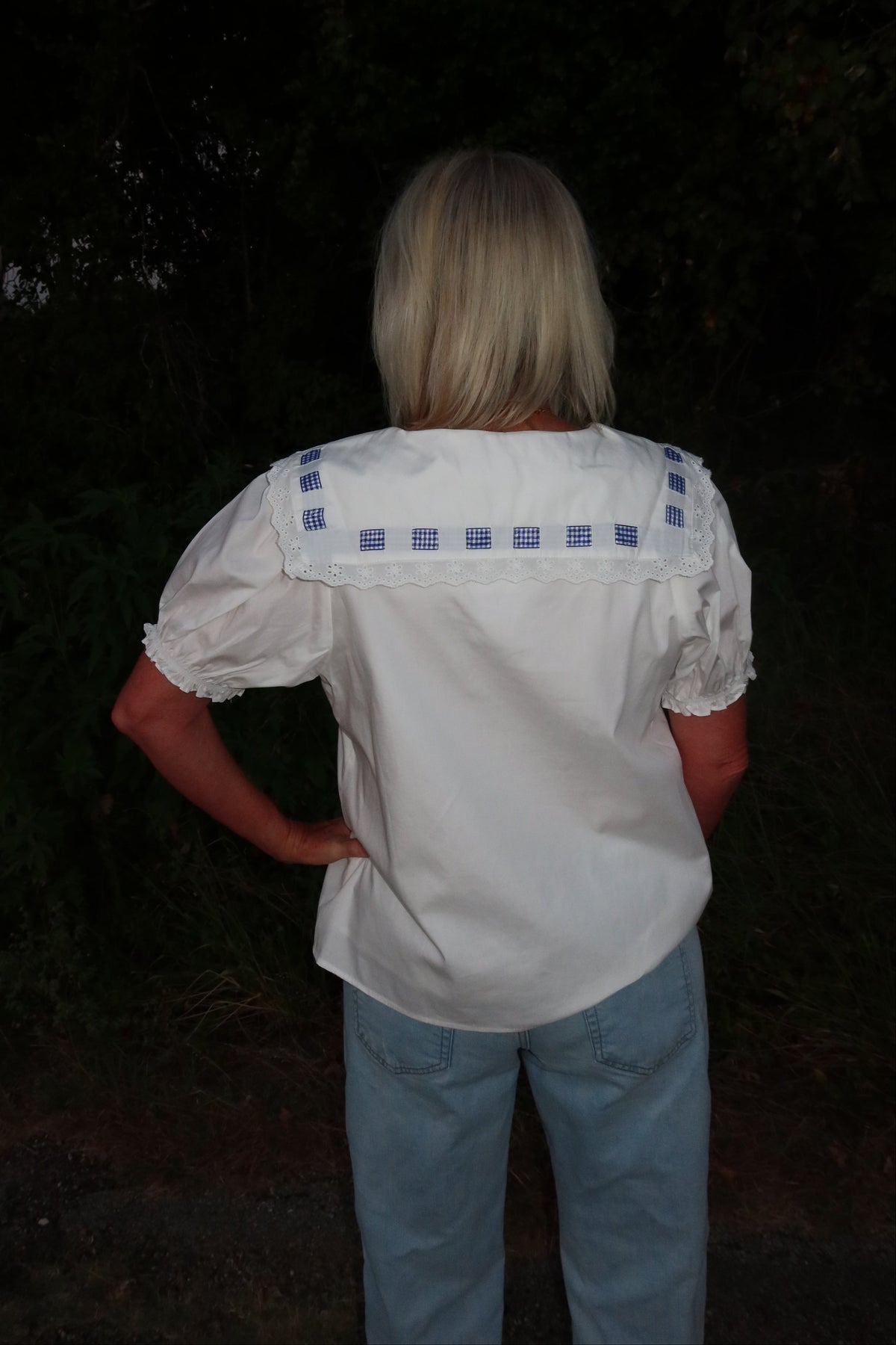 Miriam Gingham Sailor Top