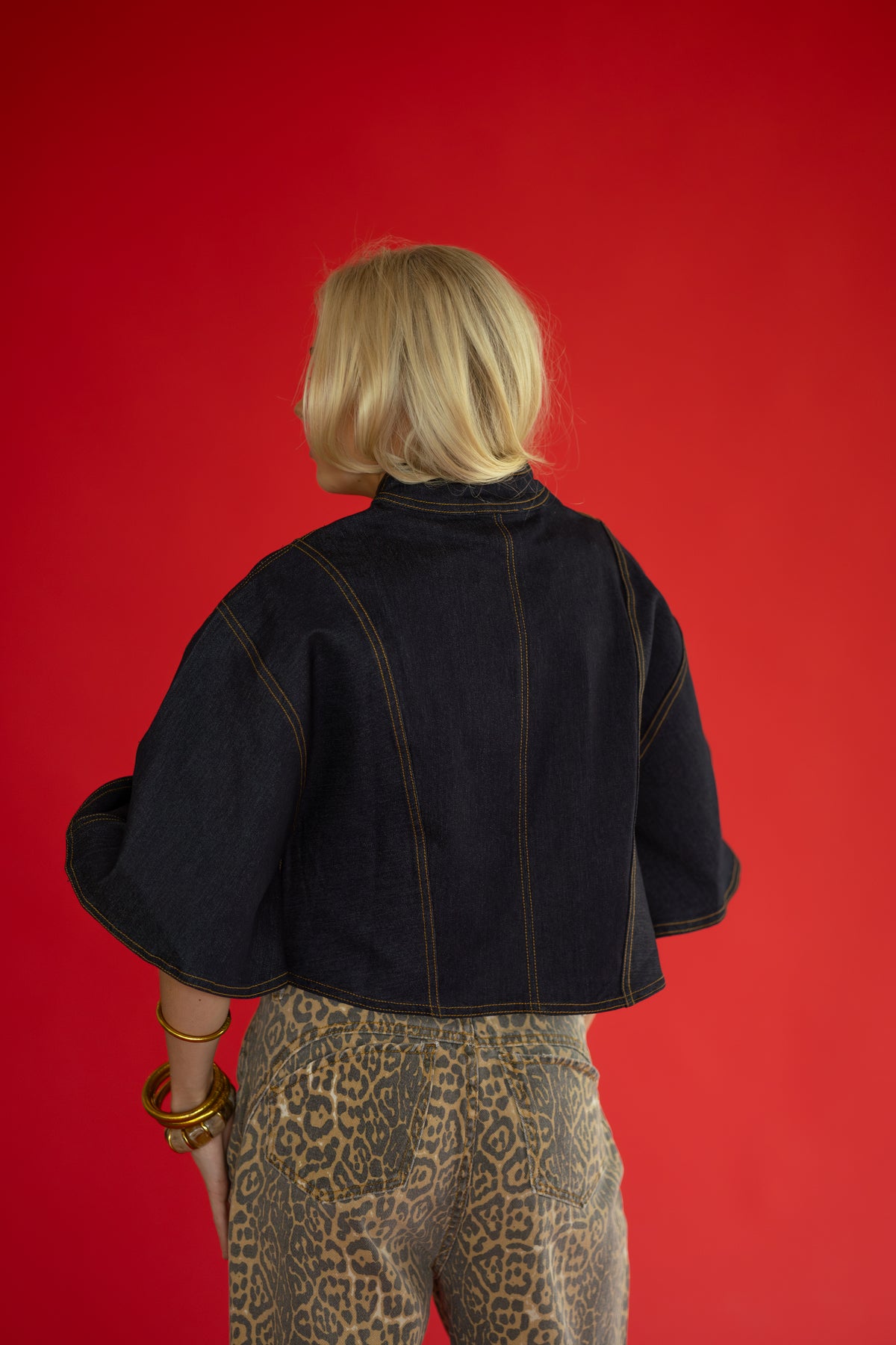 After Hours Denim Cape Top