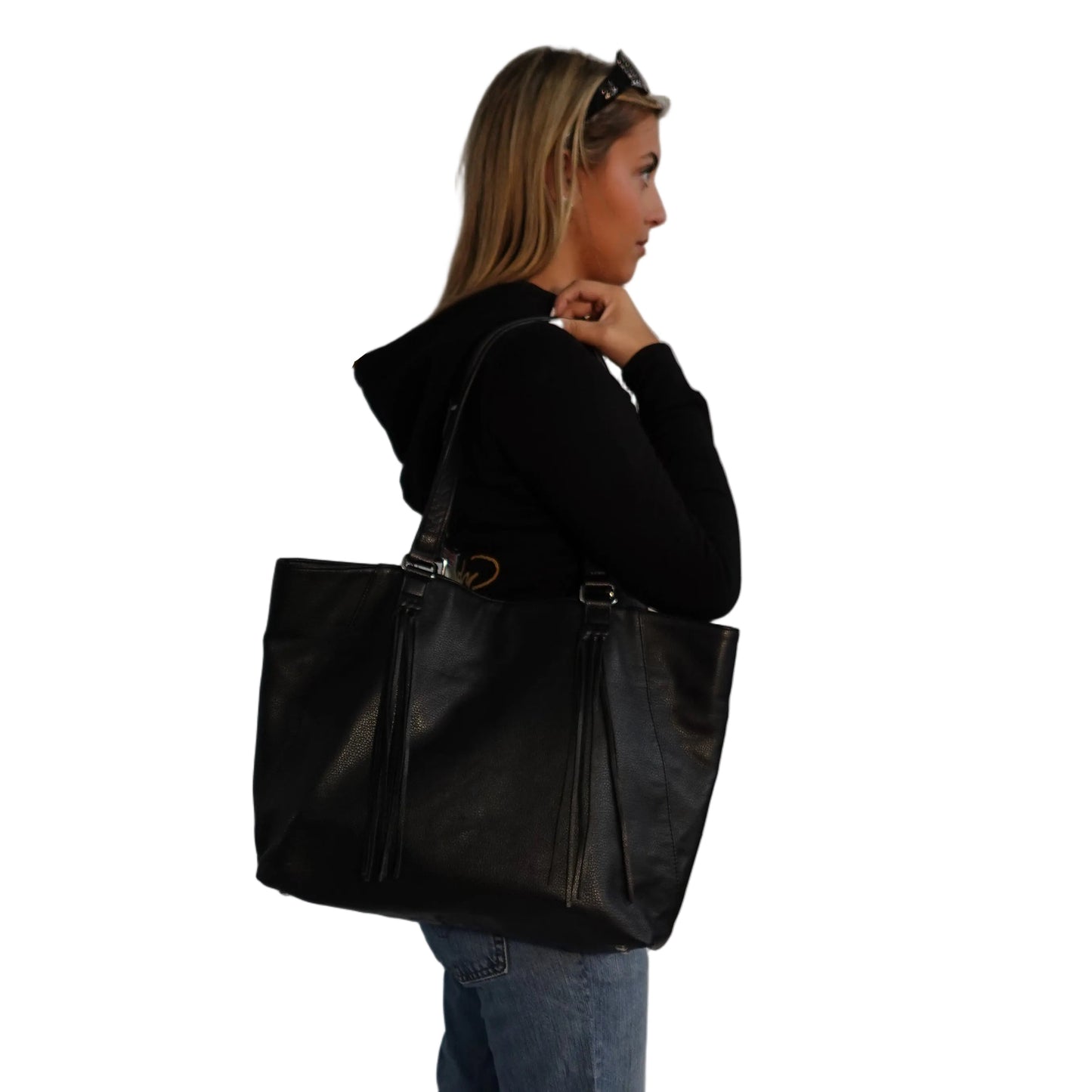 Black Fringe Tote