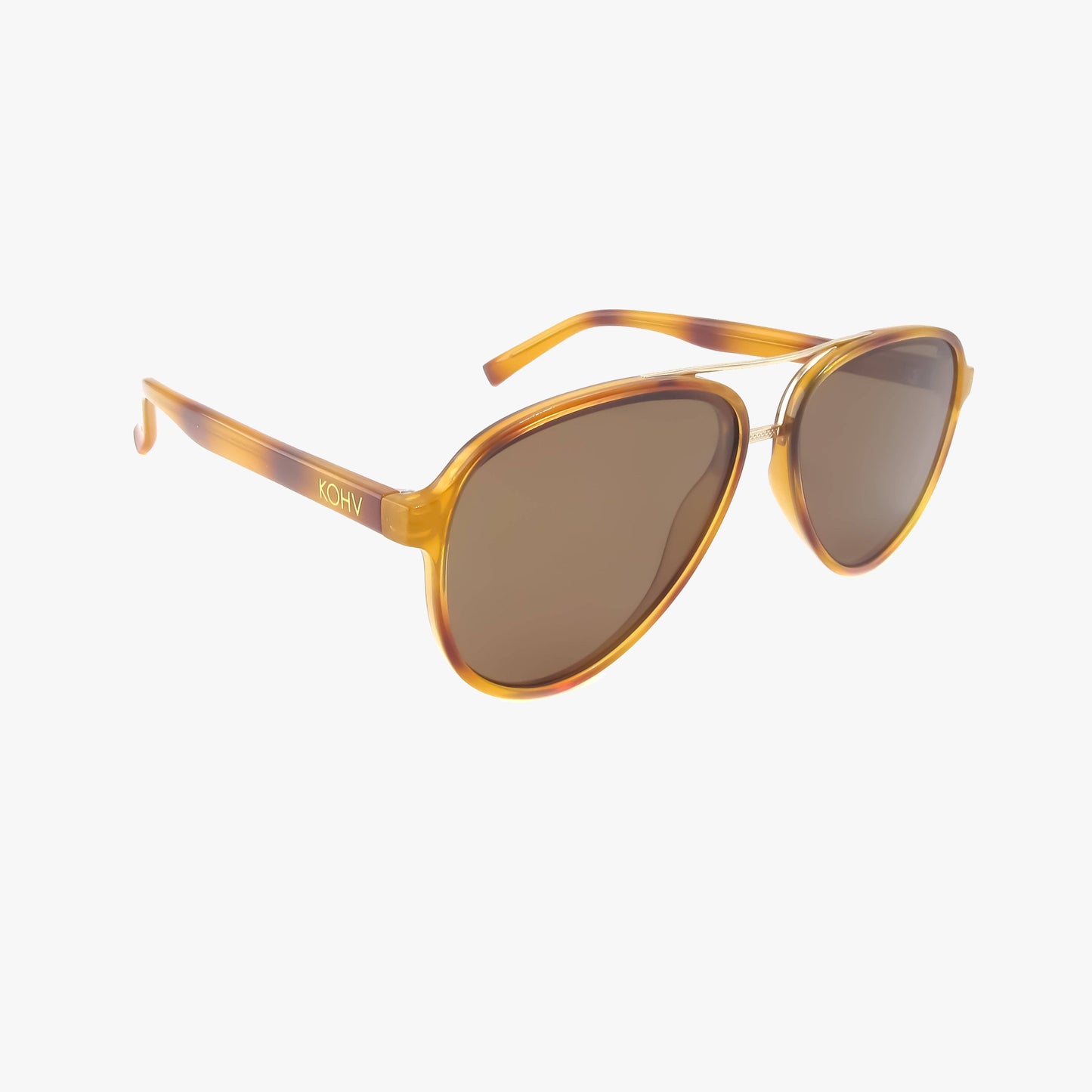 Honey Tortoise Polarized Aviator Sunglasses
