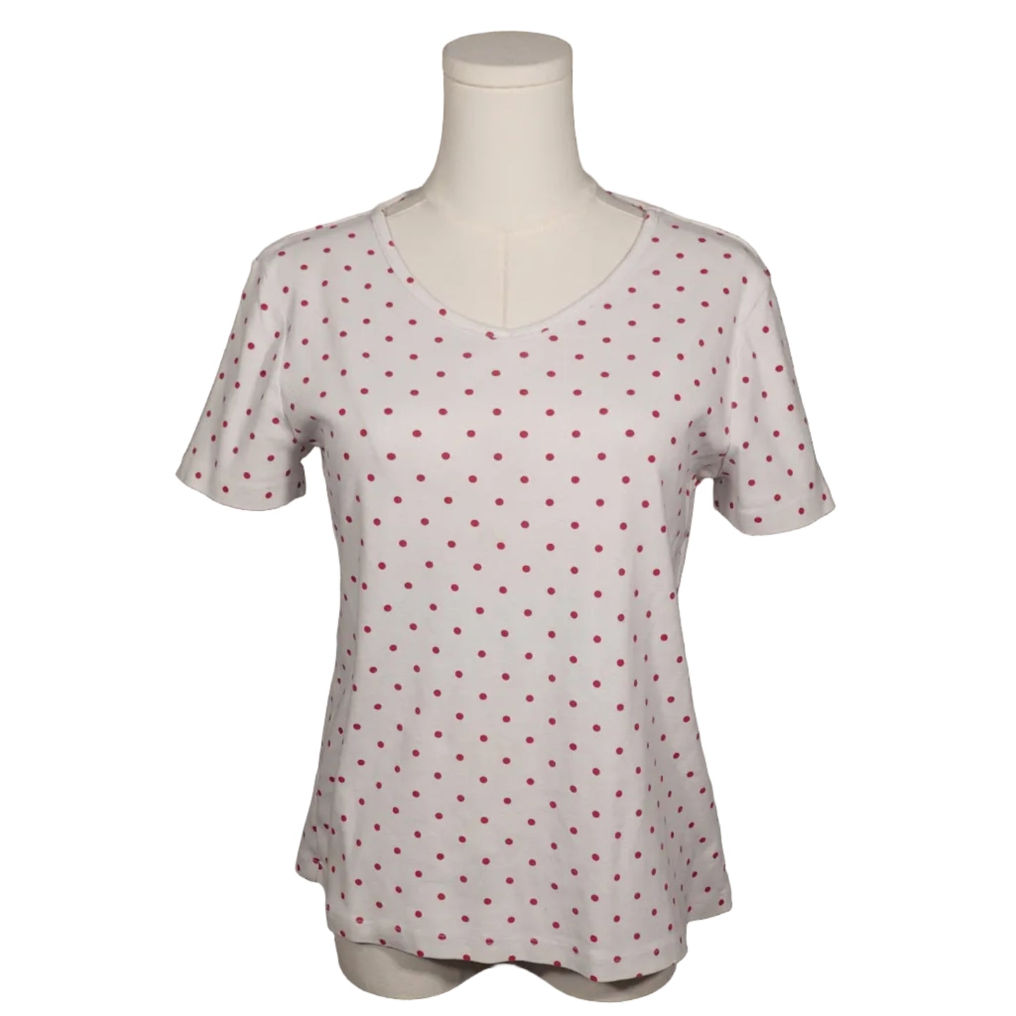 Vintage White + Red Polka Dot Tee
