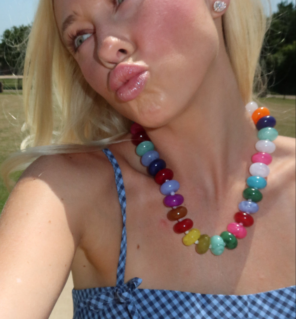 Bailey Chunky Beaded Necklace- Multi