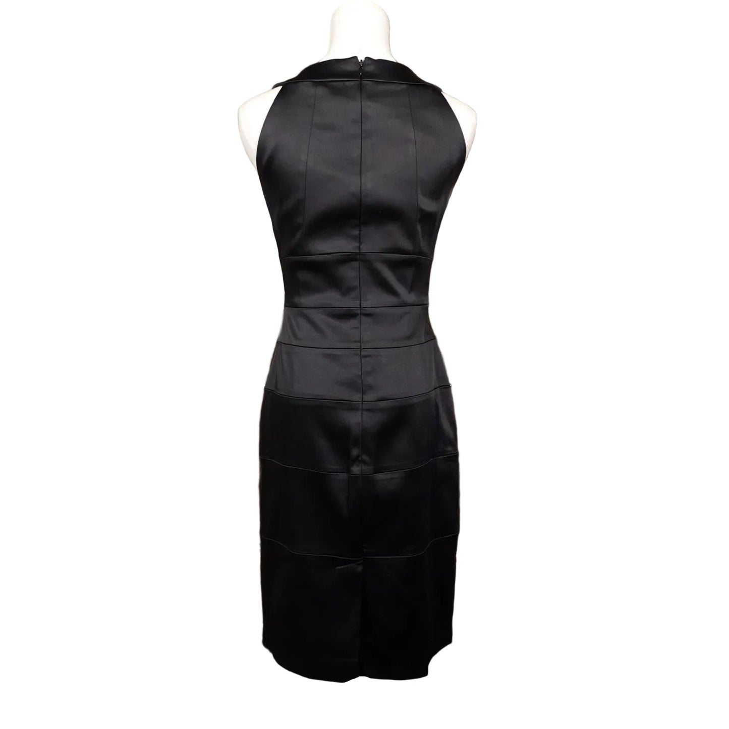 JAX Black Satin Embellished Cocktail Dress (2)