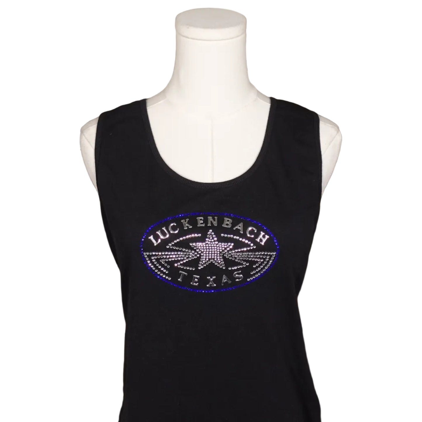 Luckenbach Texas Rhinestone Tank Top-M