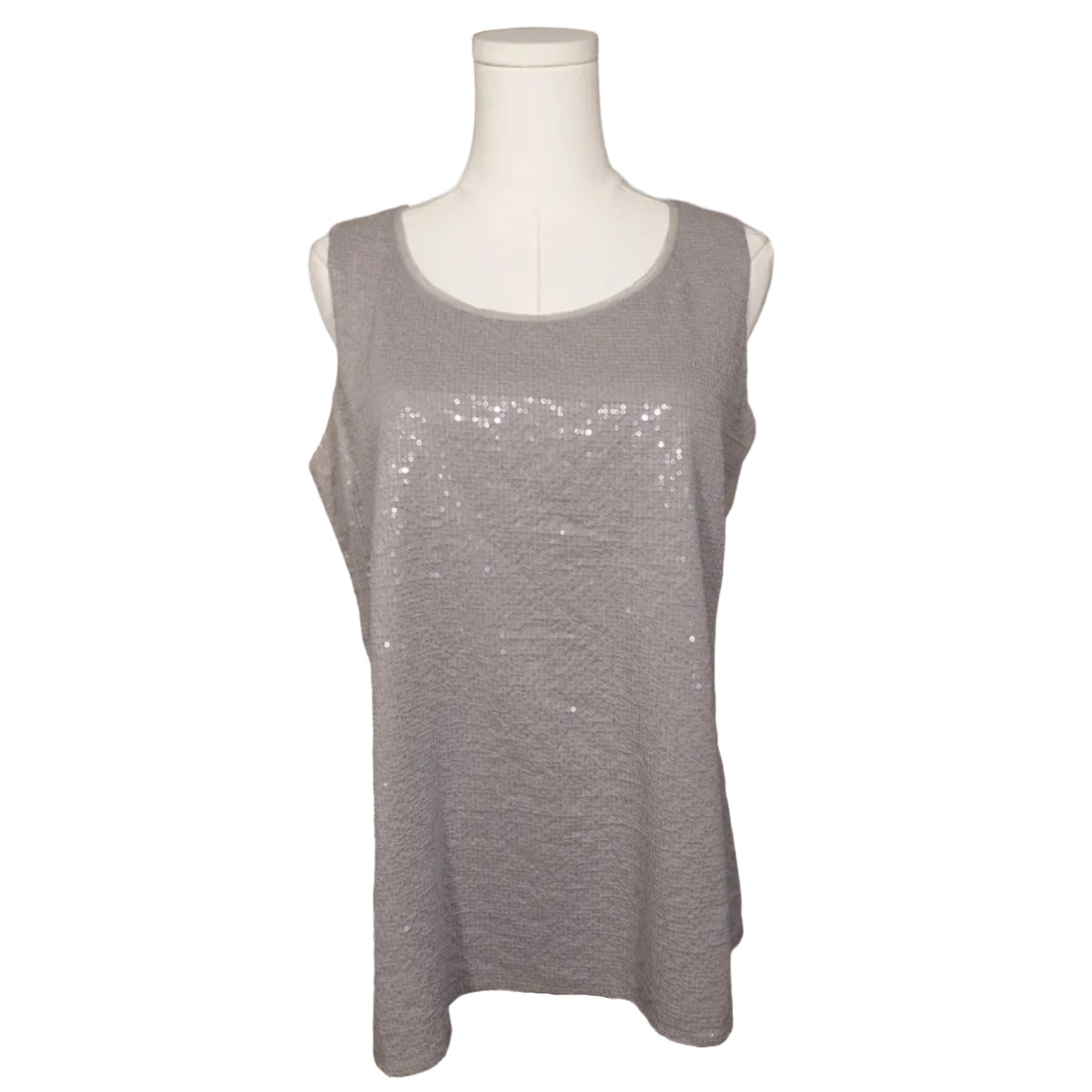 Coldwater Creek Sequin Front Tank (L)